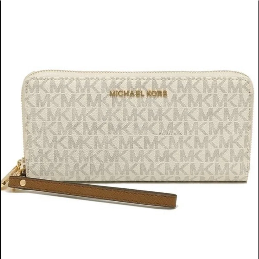 Michael Kors Jet Set Travel Large Travel CONTINENTAL Wristlet-Wallet Van…